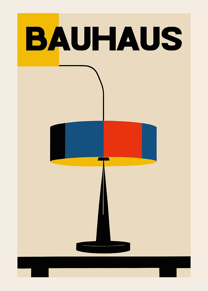 Geometric Bauhaus Lamp Art