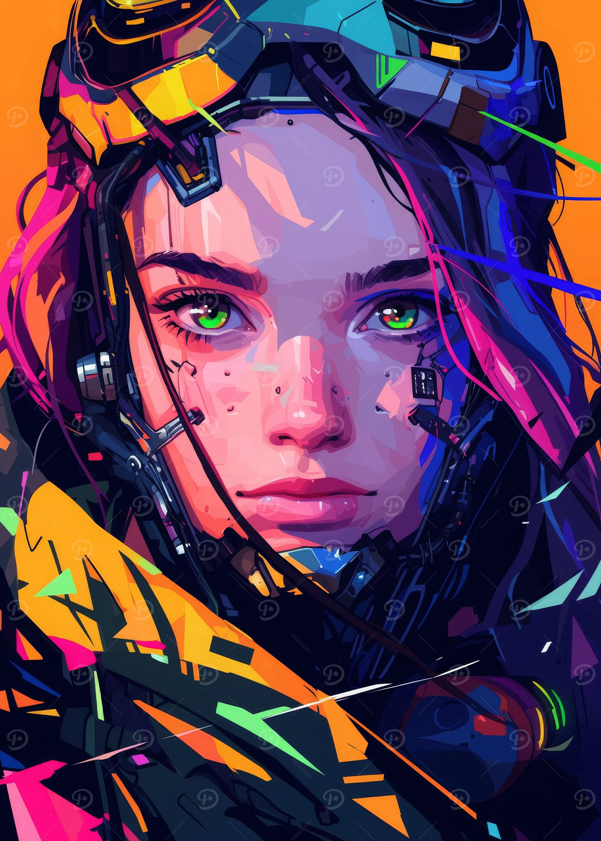 Cyberpunk Popart Anime