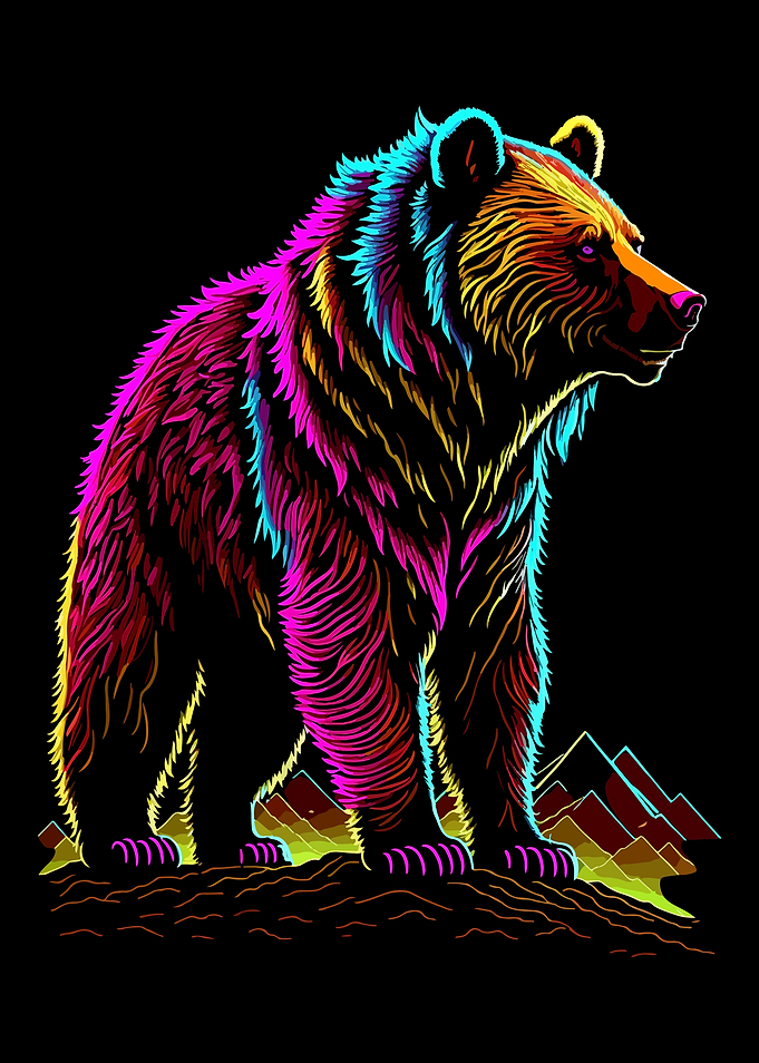 Majestic Colorful Bear