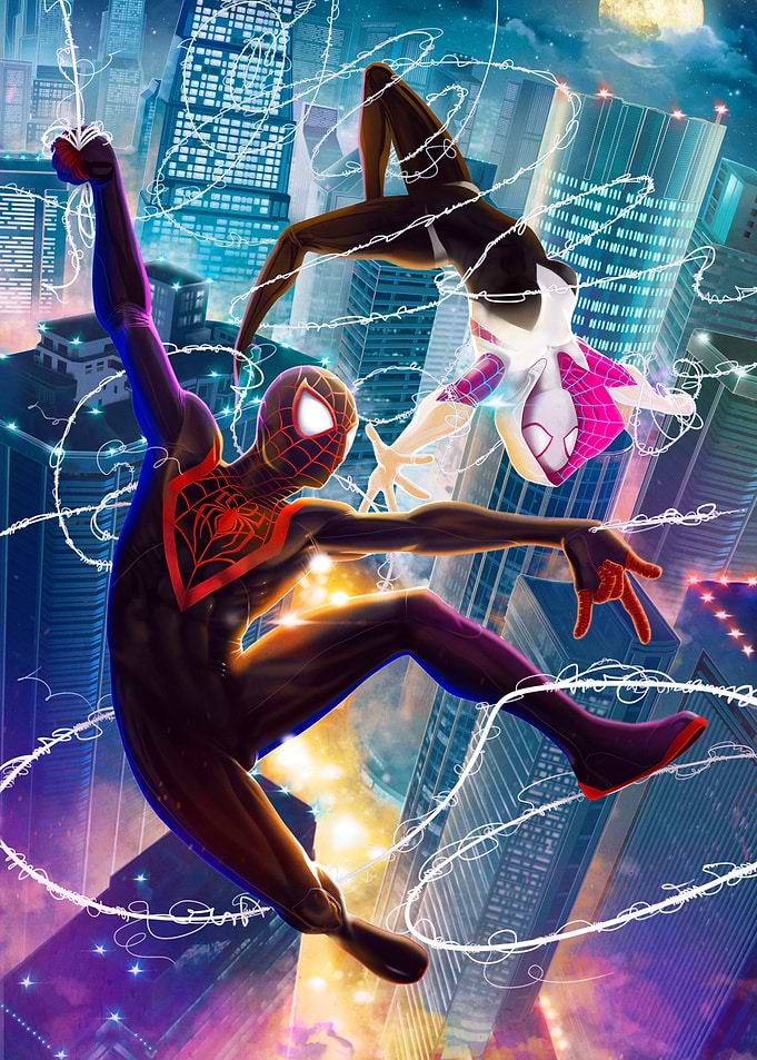Spider-Gwen and Miles