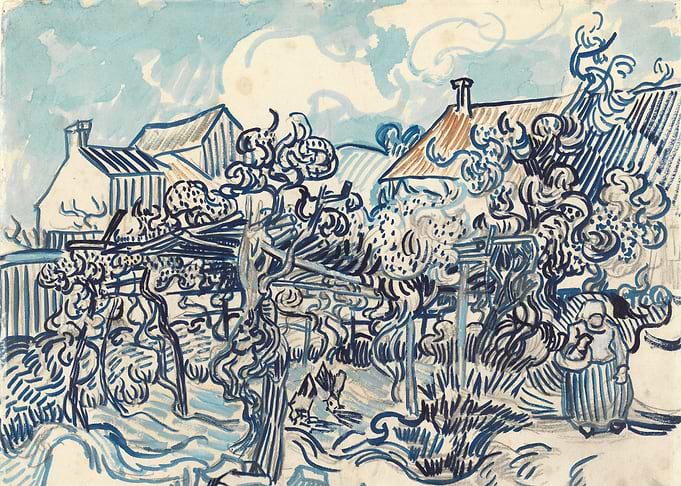 Old Vineyard with Peasant