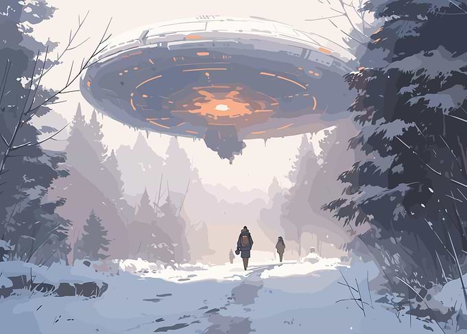 Snow Fantasy Alien Ship
