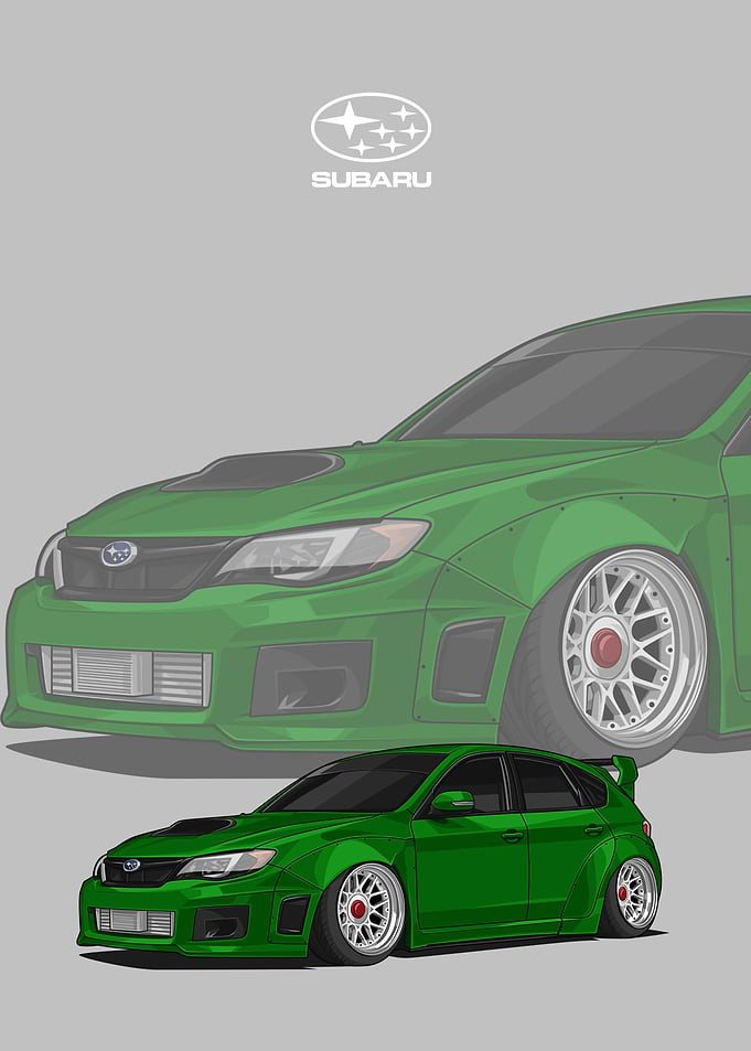 subaru impreza wrx green