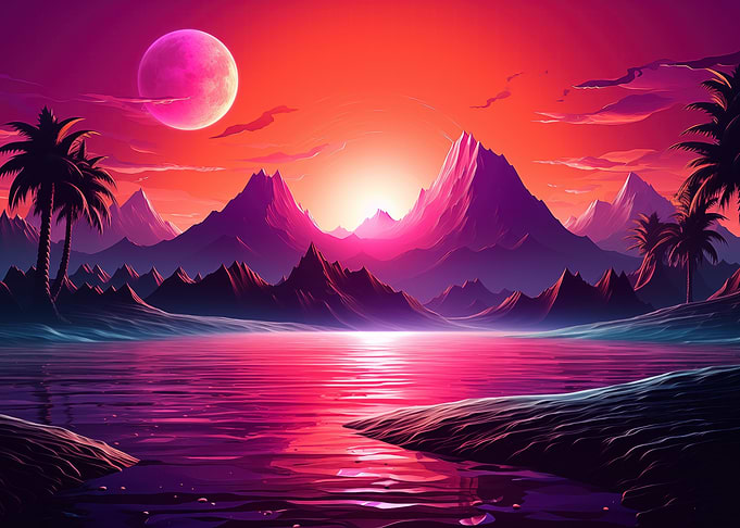Tropical Sunset Mirage