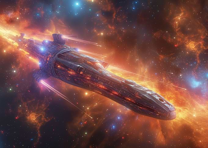 spacecraft traveling