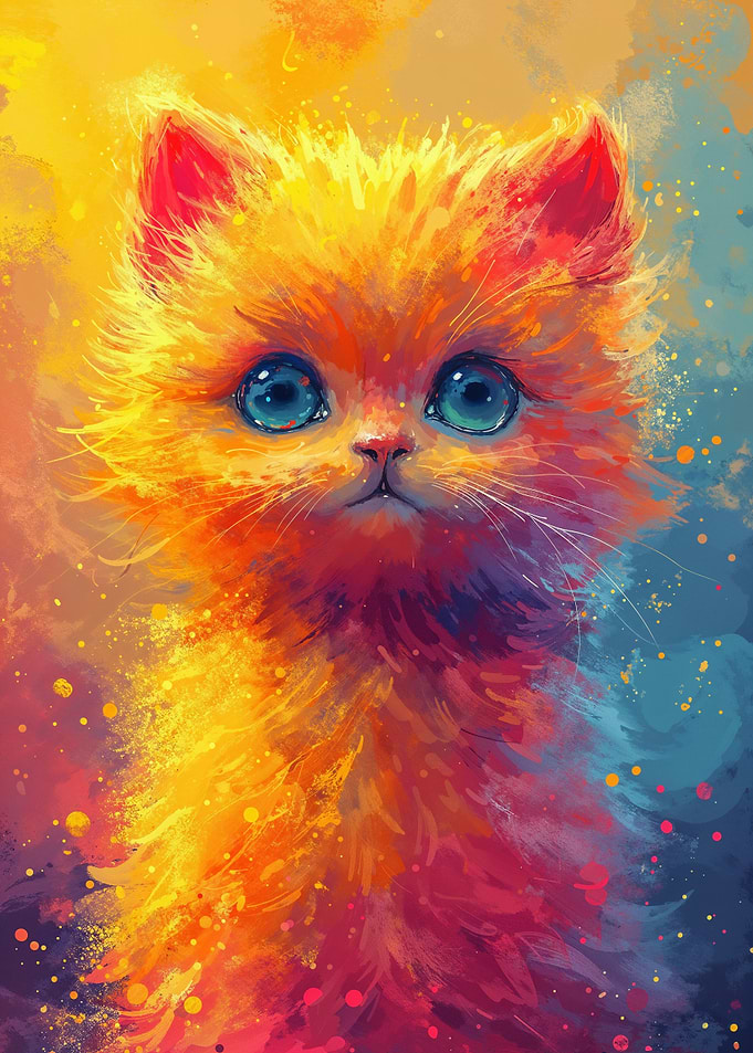 Vibrant Feline Gaze