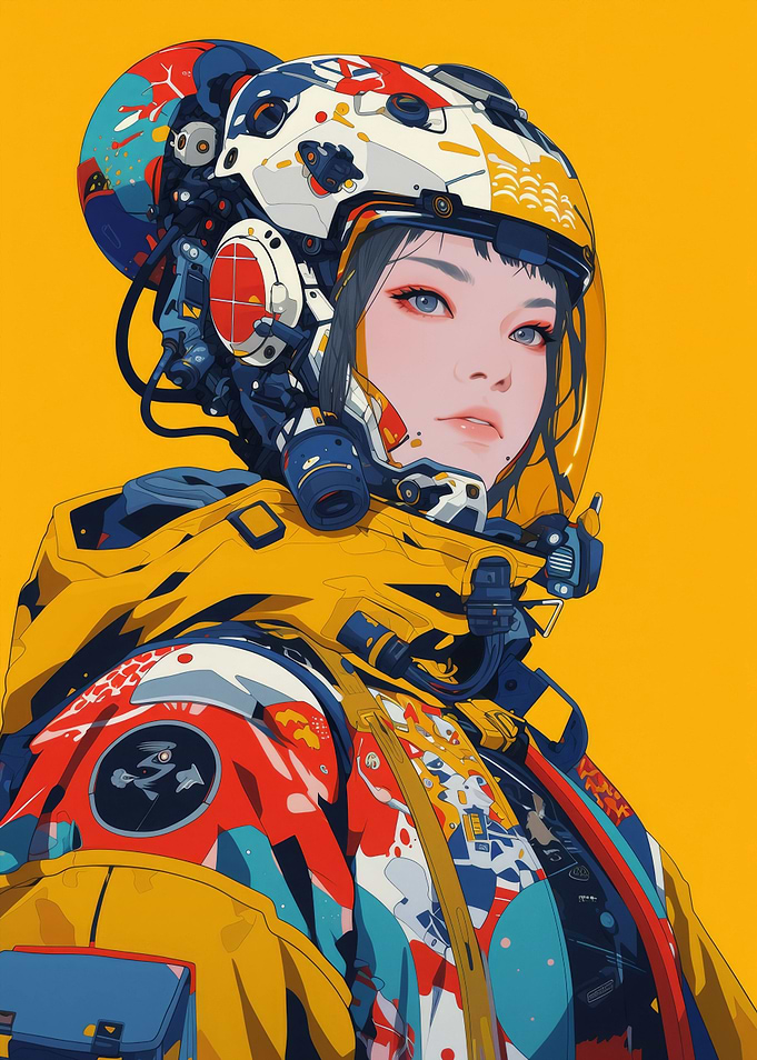 Futuristic Popart Girl