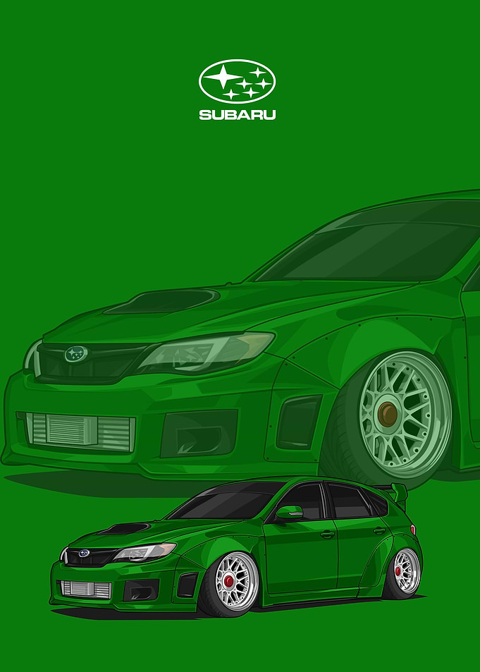 subaru impreza wrx green