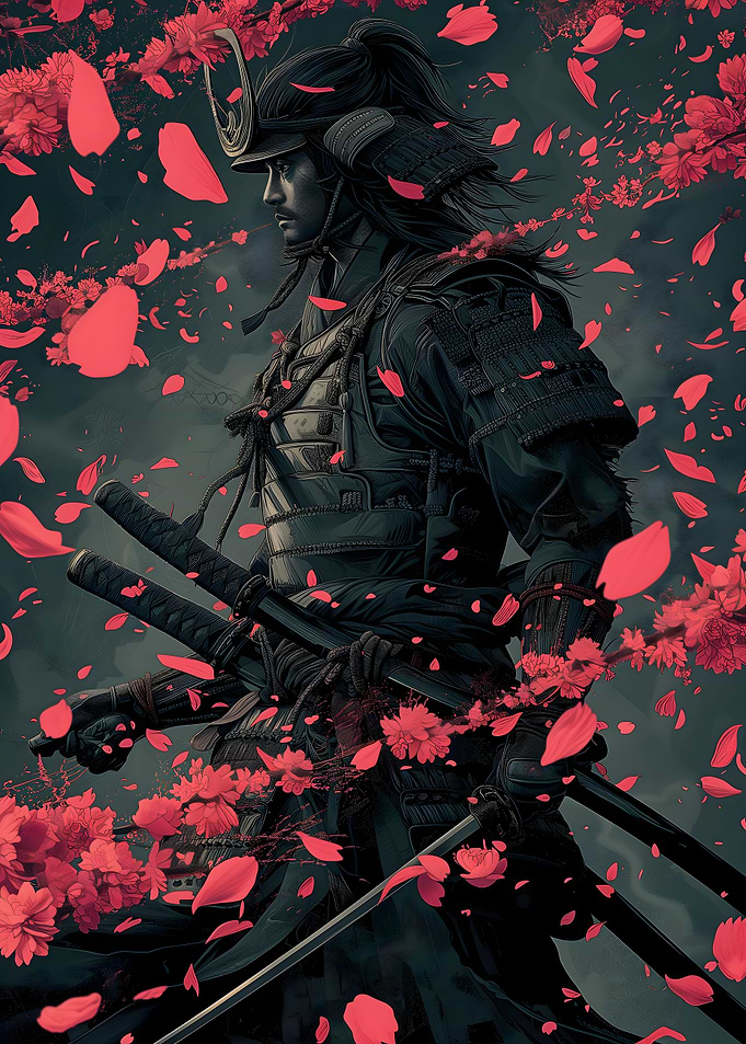Samurai Warriors In Sakura