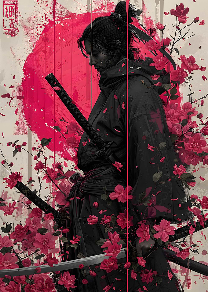 Samurai Warriors In Sakura