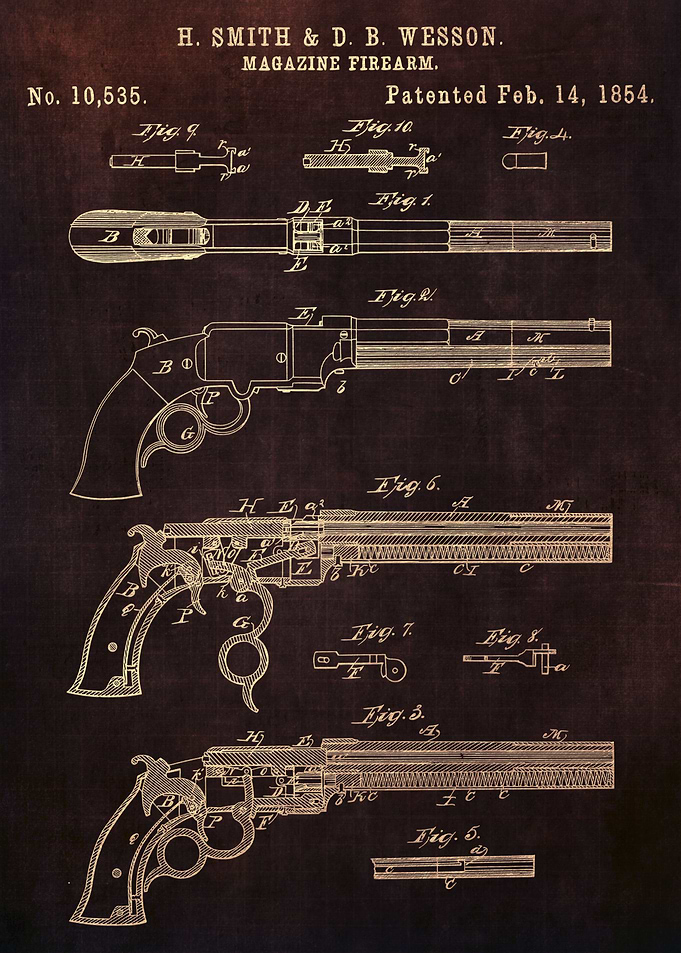 Blueprint poster brown Pis