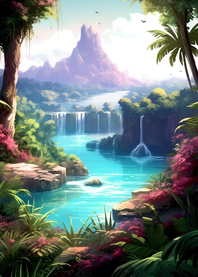 Hidden oasis island river
