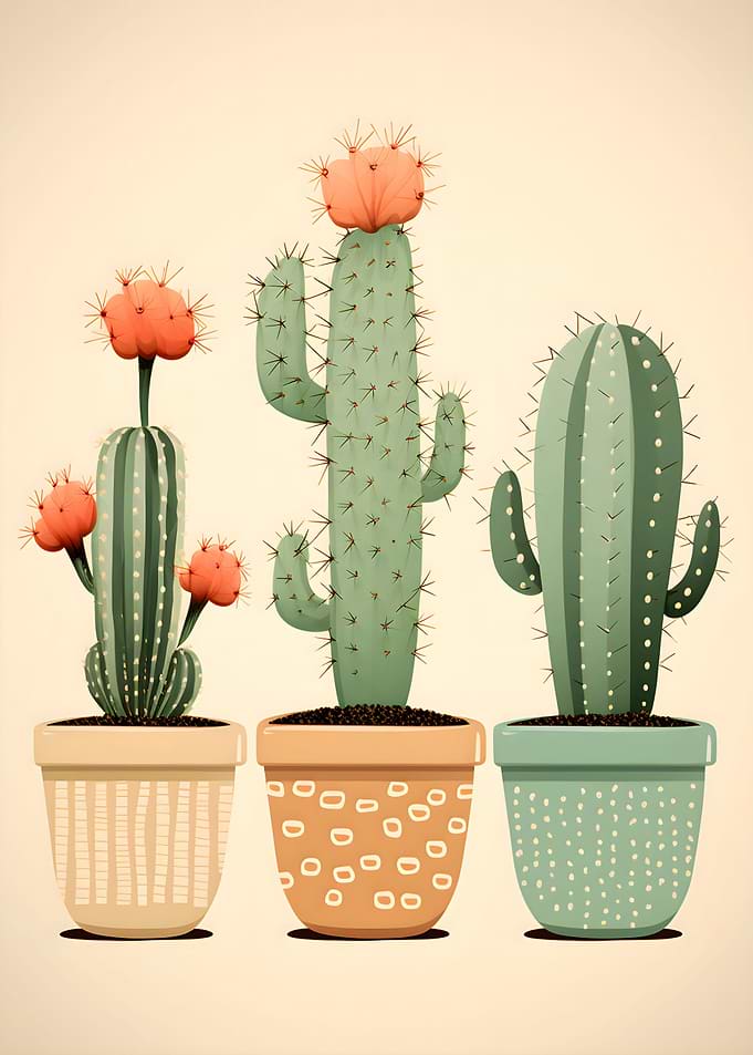 Boho Style Cactus