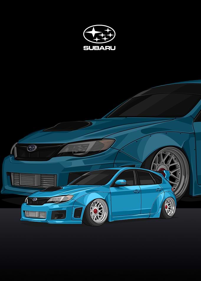 subaru impreza wrx blue 2
