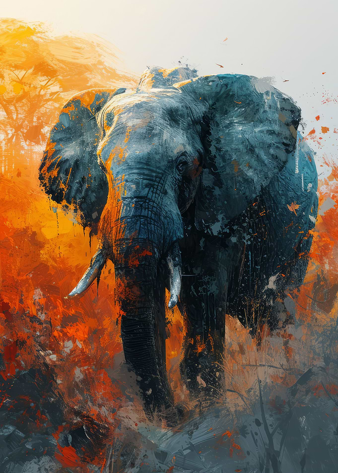 Majestic Elephant Gaze