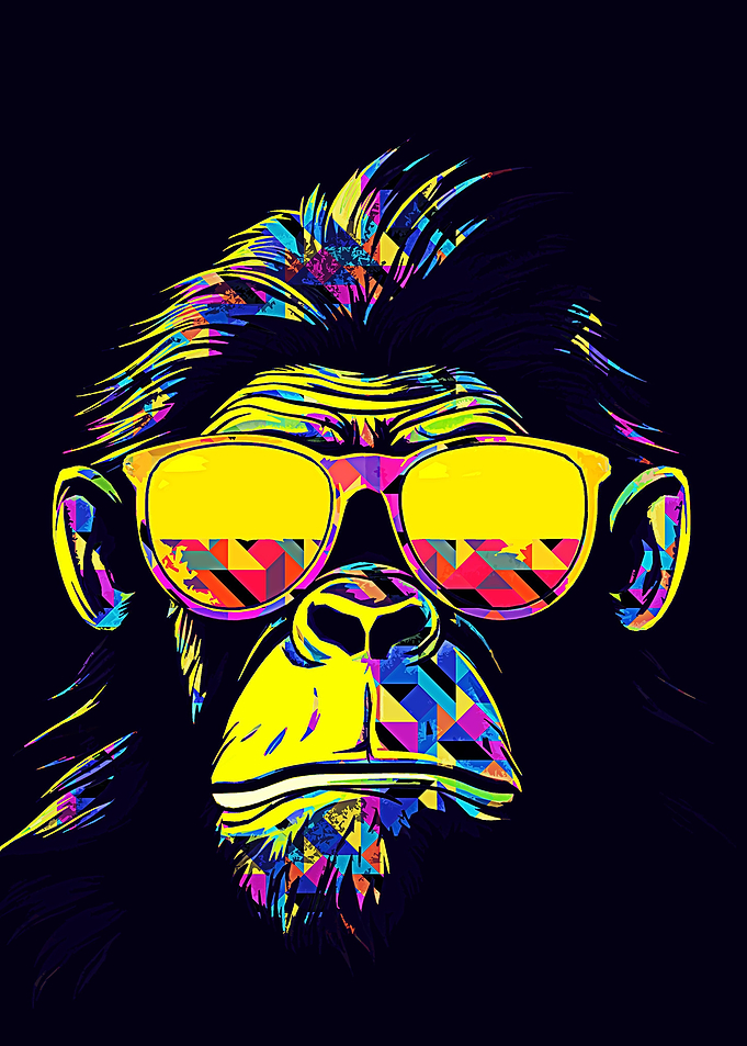 Gorilla pop art