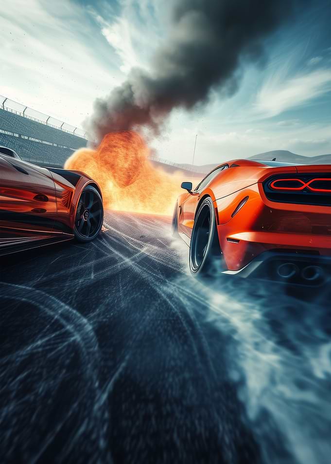Two cars drift