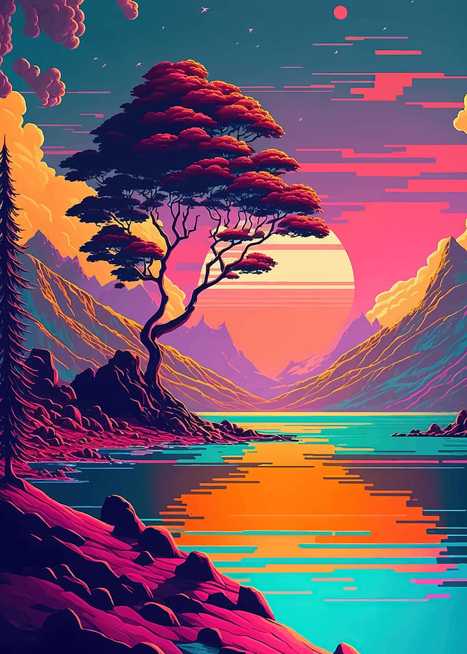 Vibrant retro