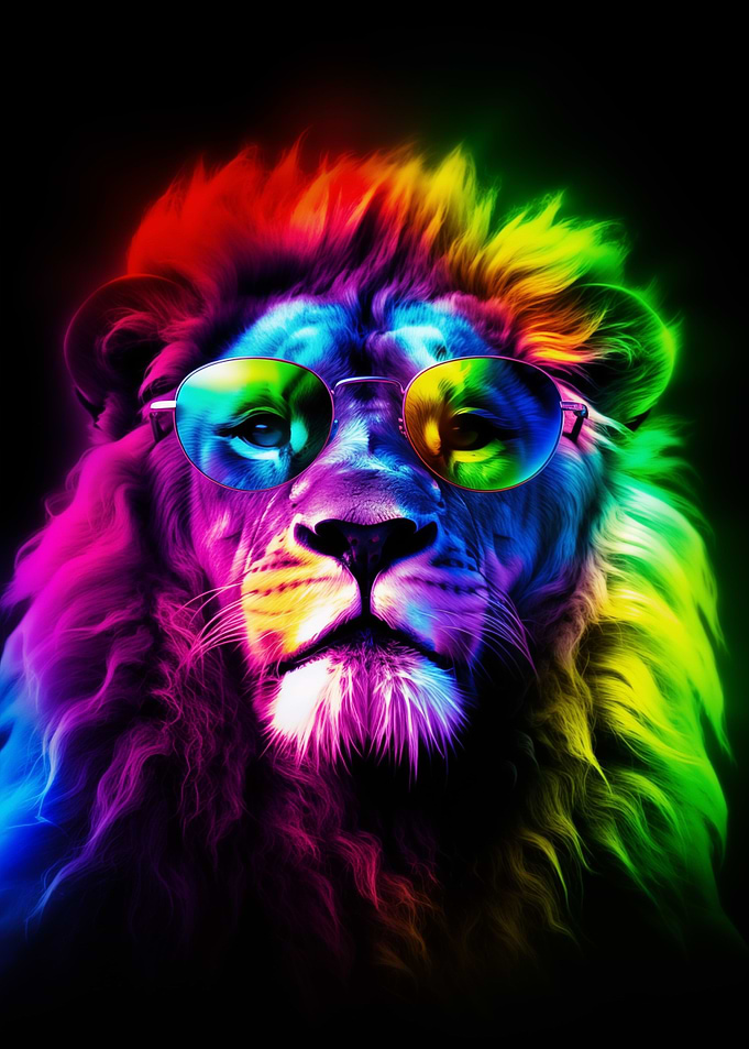 Colorful Lion