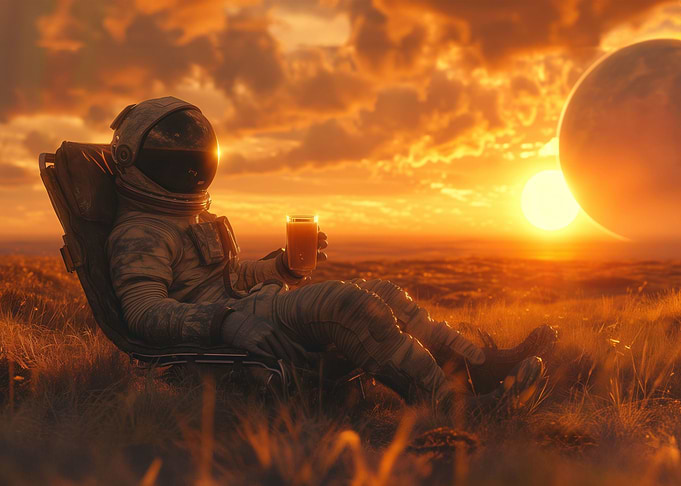Austronaut in space