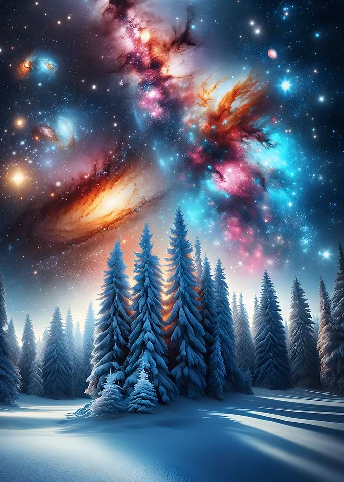 Cosmic Frost Forest
