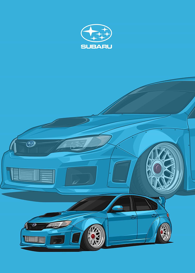 subaru impreza wrx blue 1