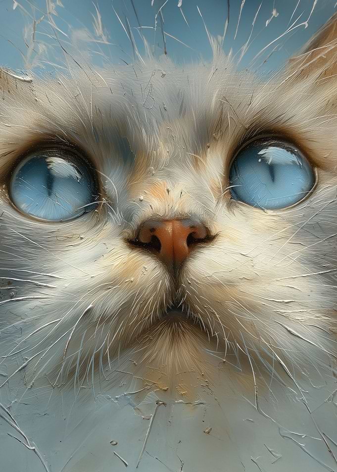 Cat painted