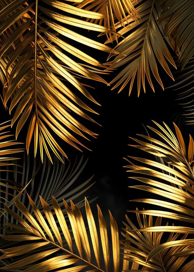 Gold Palm Leaf