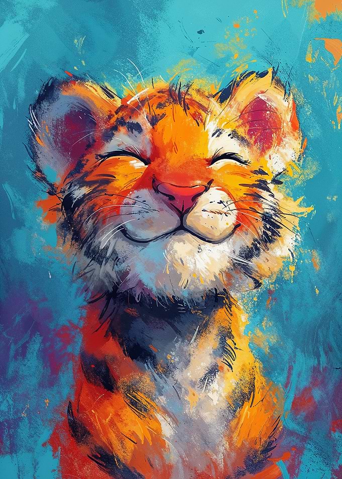 Blissful Tiger Cub
