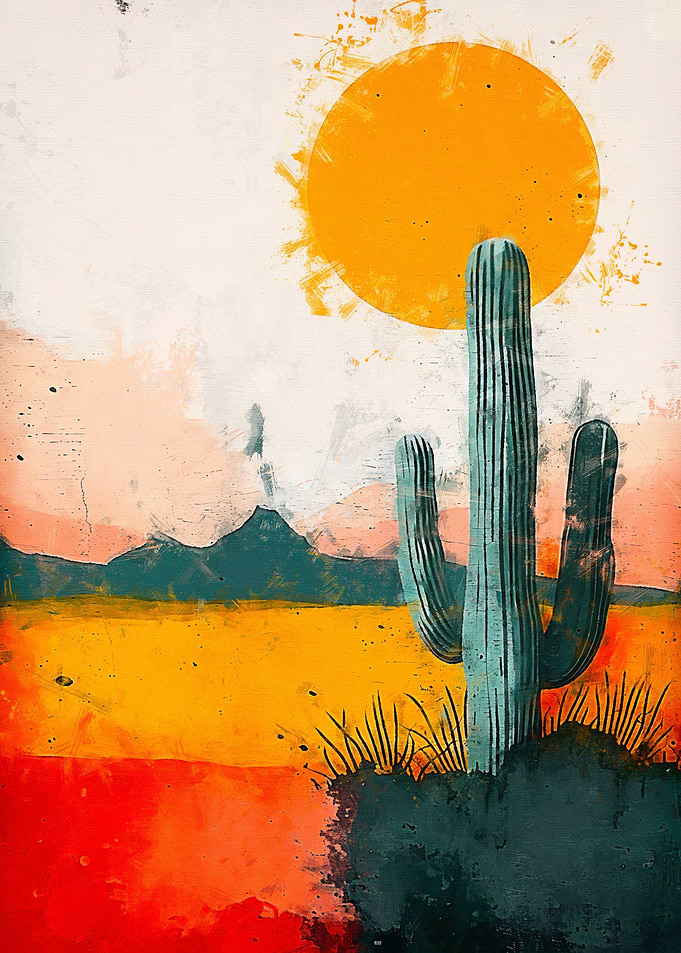 Desert Watercolor cactus