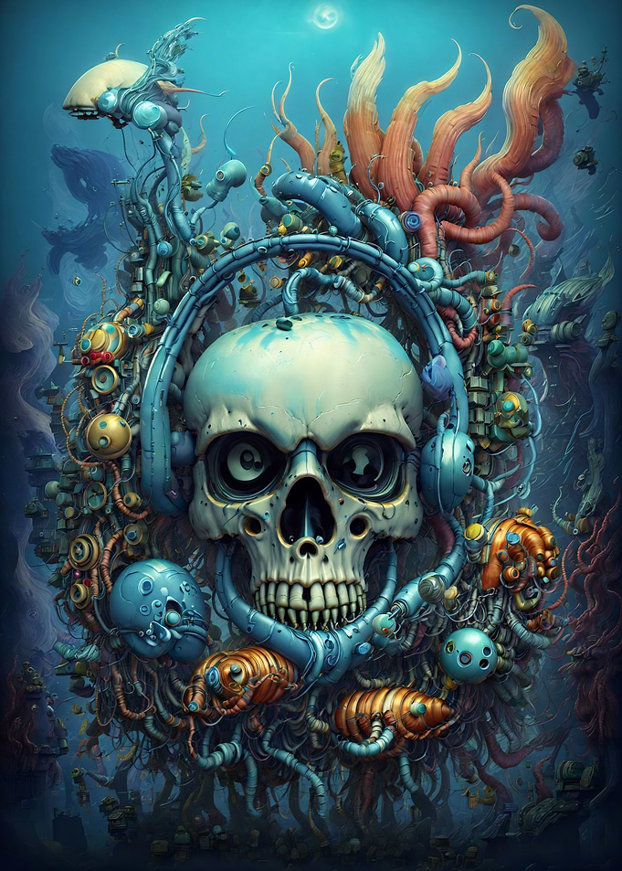 Bio Punk Music Skull Water