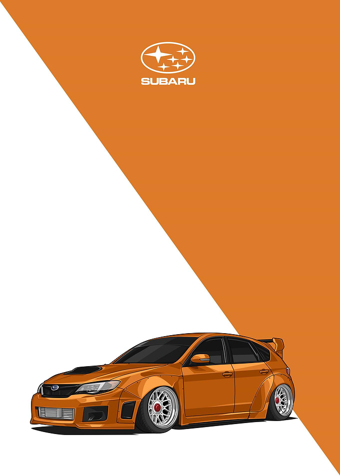 subaru impreza wrx orange