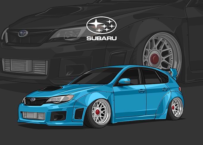 subaru impreza wrx blue 1
