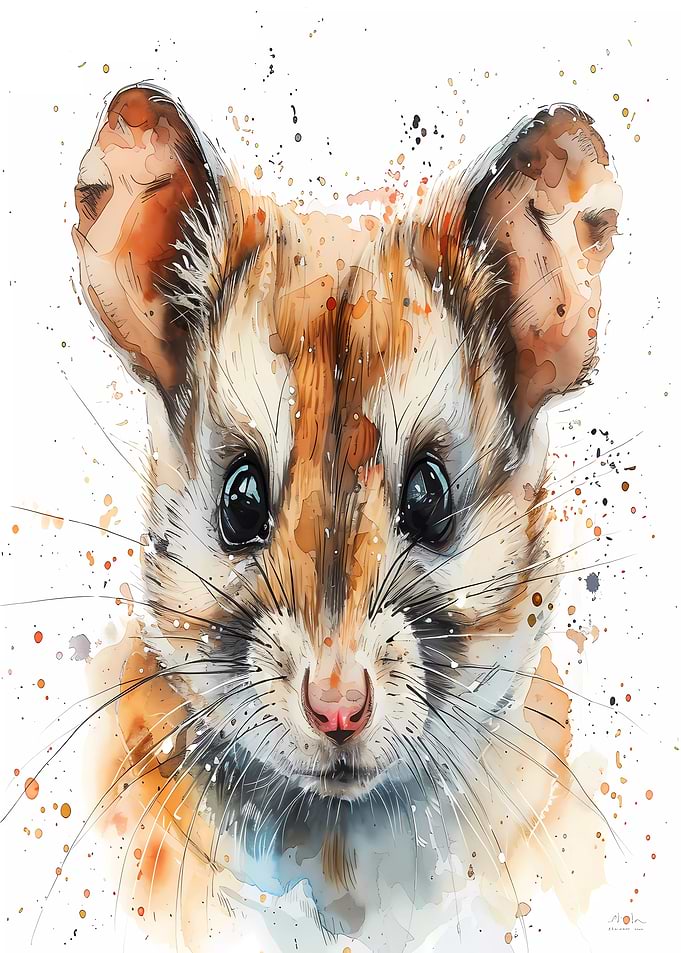 Dormouse Watercolor