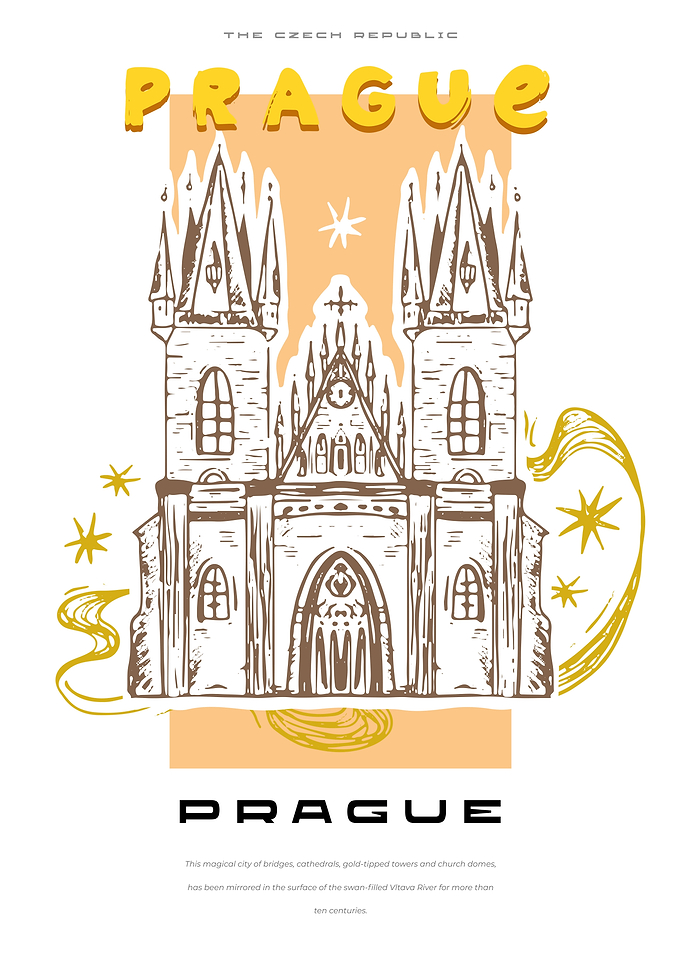 Prague city poster