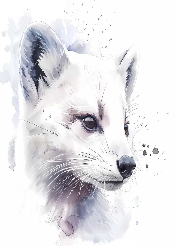 Ermine Watercolor