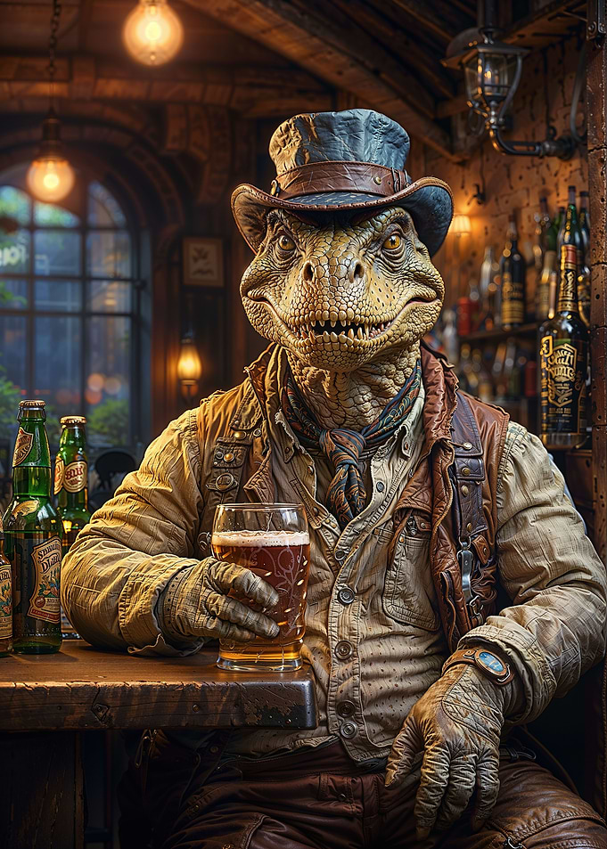Steampunk Craft Beer Dino