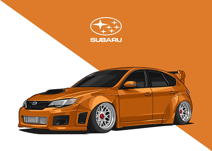 subaru impreza wrx orange
