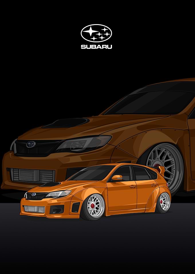 subaru impreza wrx orange