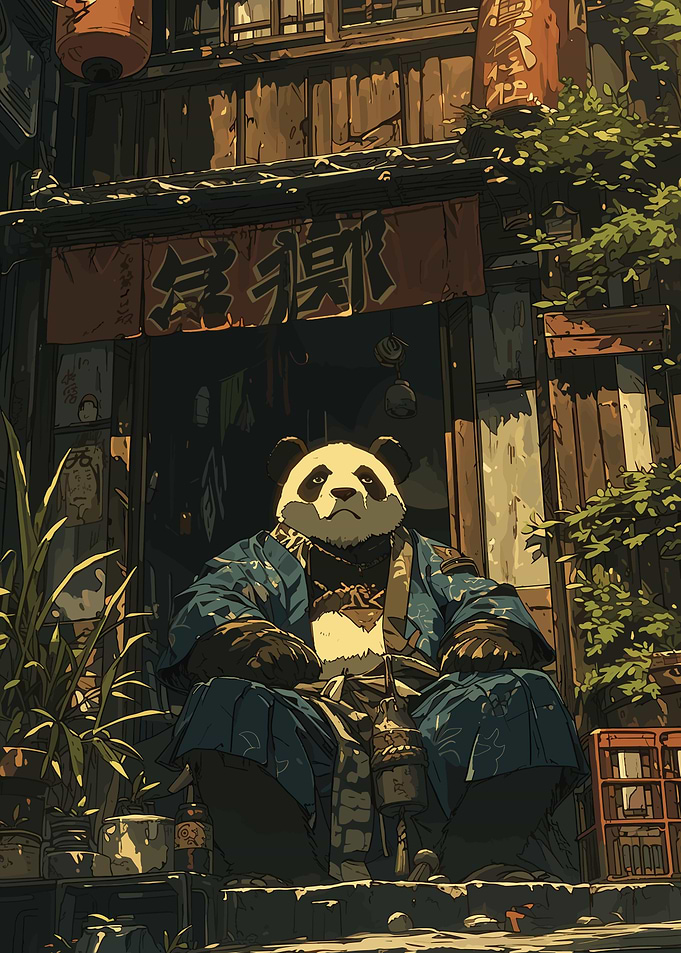 Anime Japanese Panda Bear