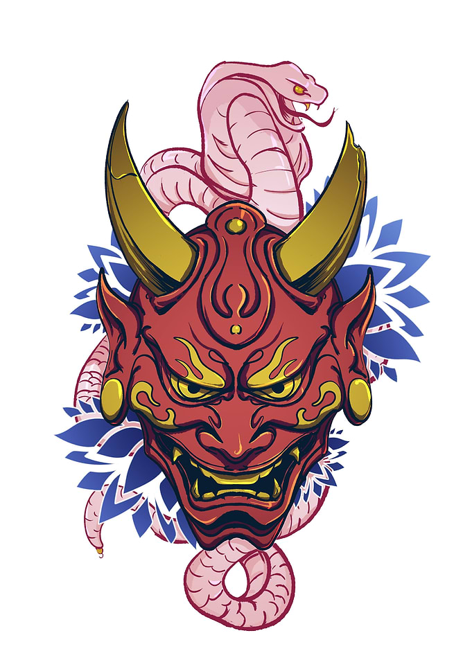 Japanese Hannya Mask Oni