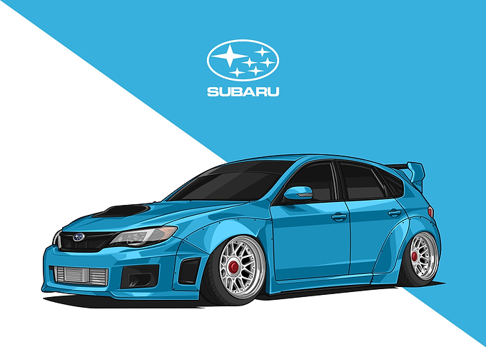 subaru impreza wrx blue 1