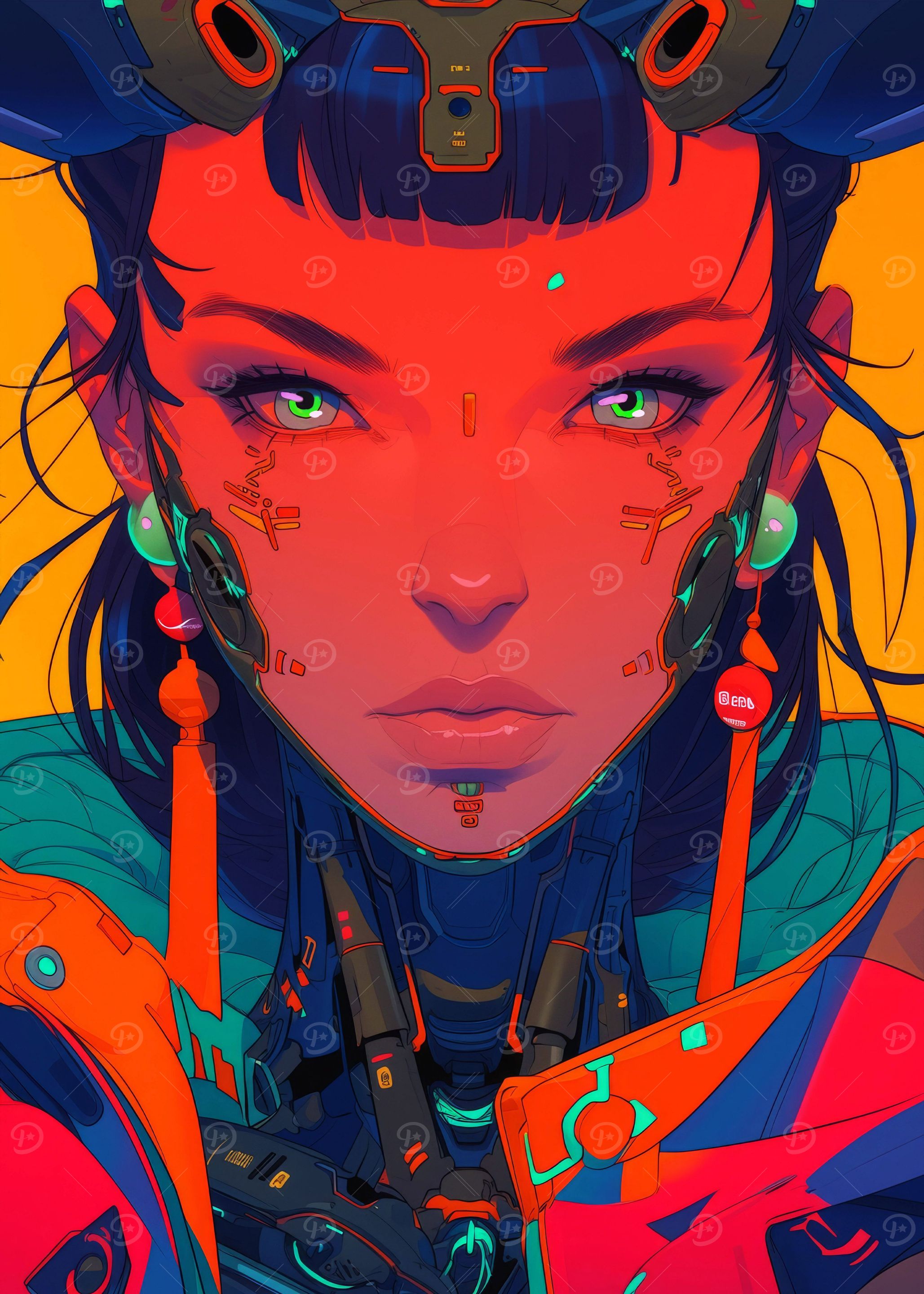 Futuristic Cyberpunk Girl
