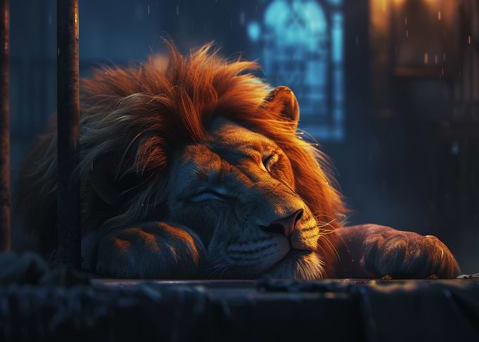 Lion head portrait