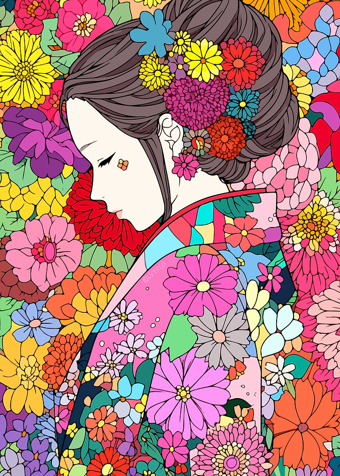 Japanese Kimono Girl Zen