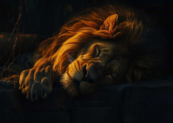 Lion head portrait