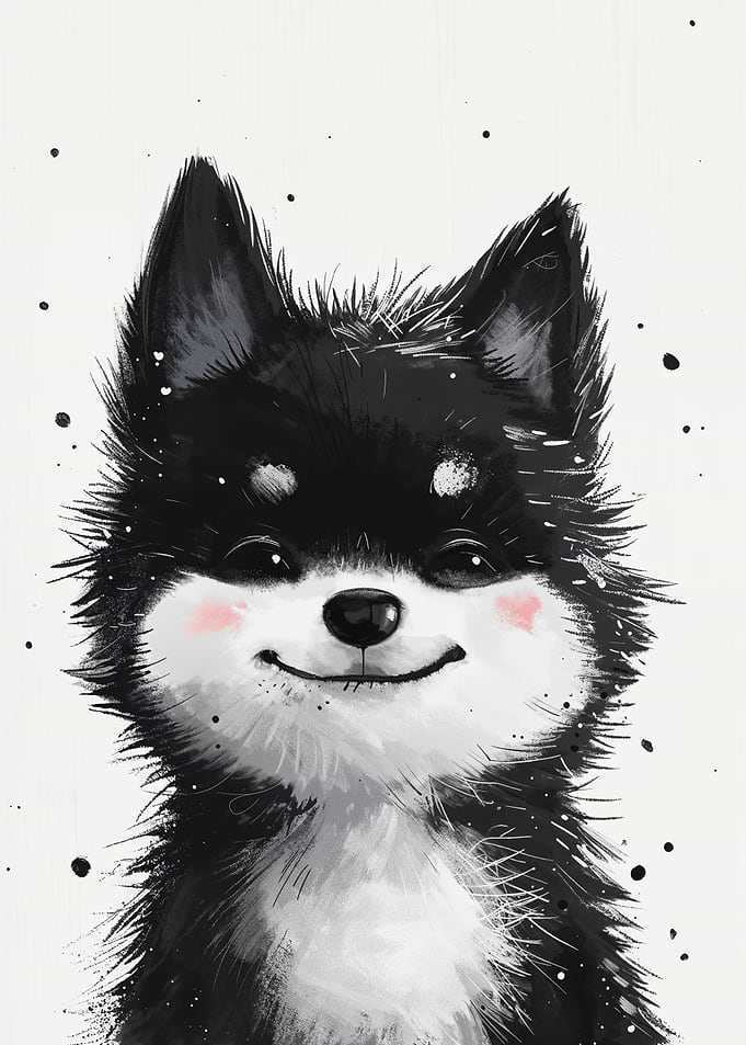 Cheerful Pup Sketch