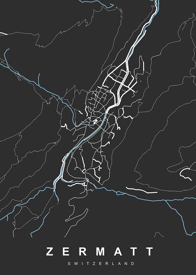MAP ZERMATT SWITZERLAND