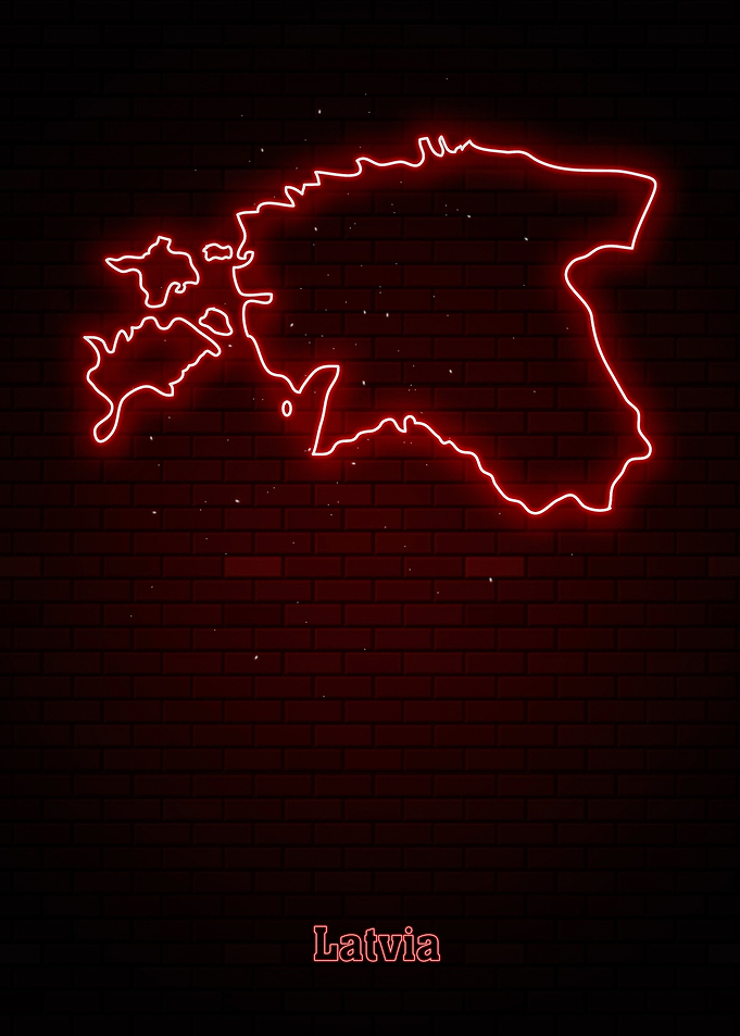 posters Map neon