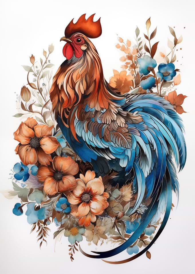 Chicken with Flowers